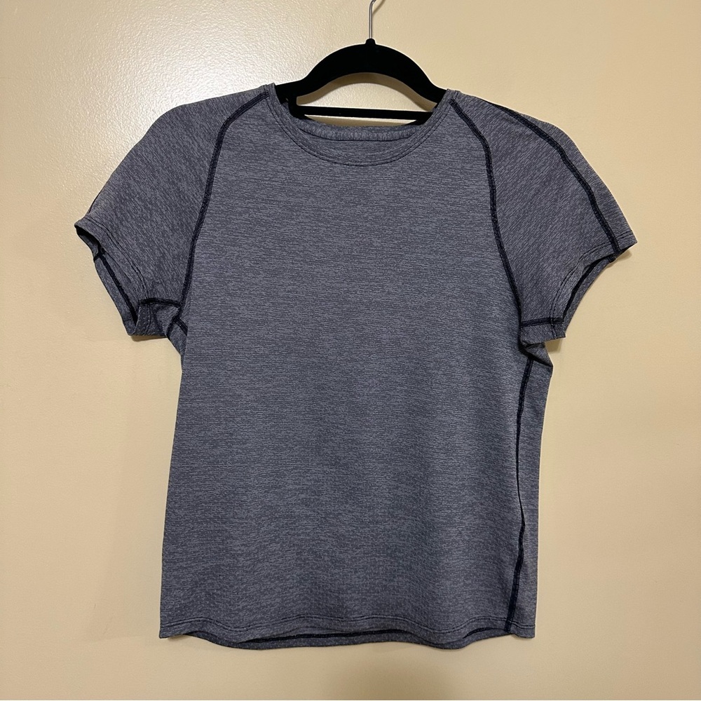 Outdoor Voices Tech T-shirt Women S Fitted Gray Exposed Seam